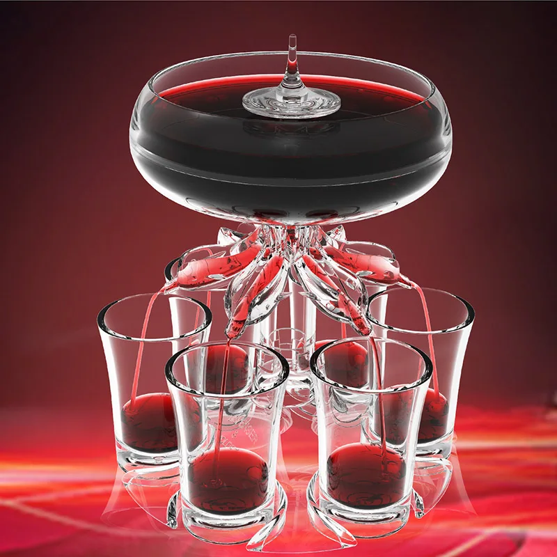 Party Games Using Cups - Shot Glass Holder 6 Cups Acrylic