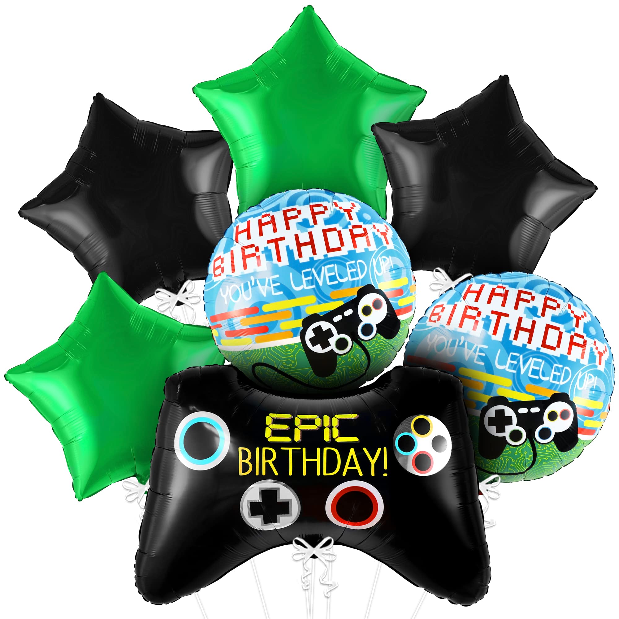 7pcs Video Game Mylar Balloons - Party Games Using Balloons 评论和价格