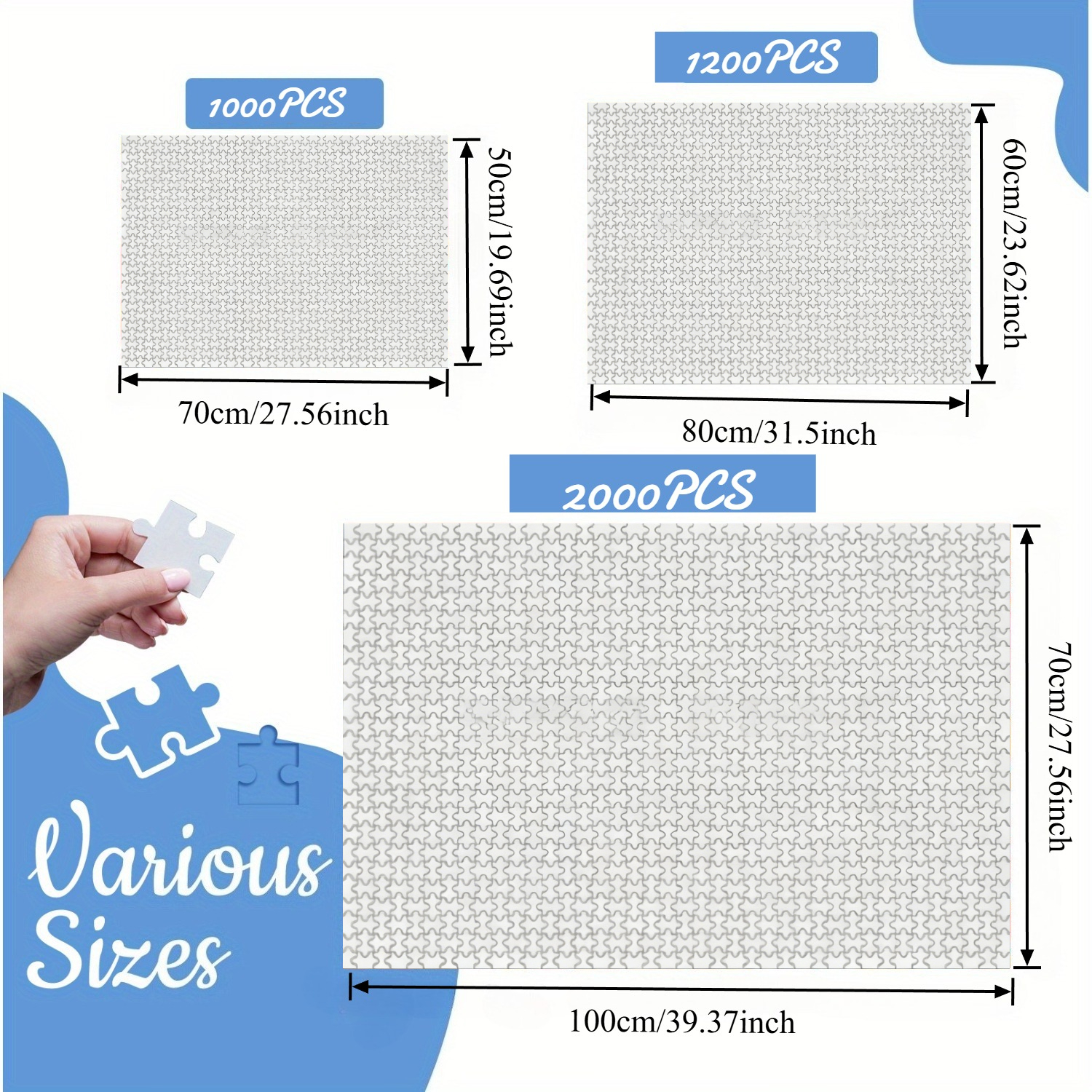 500/1000/1200/2000 PCS Puzzle  - Party Games Indian 评论和价格