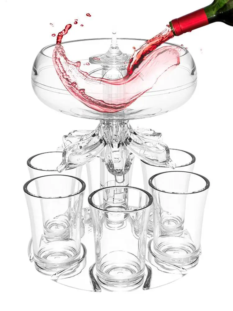 Shot Glass Holder 6 Cups Acryl - Party Games Using Cups 评论和价格