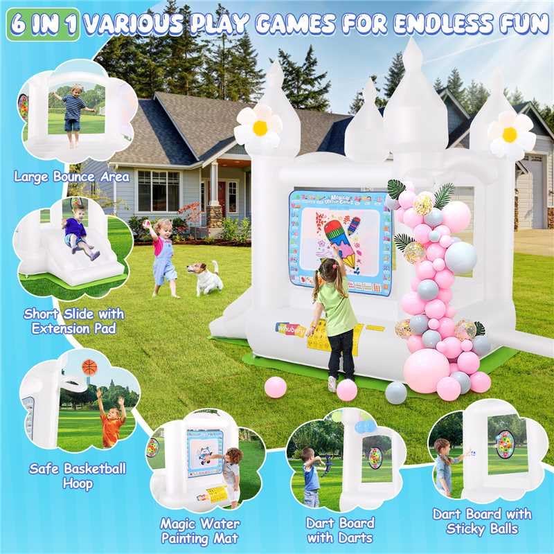 Inflatable Bounce House with S - Party Games Using Balloons 评论和价格