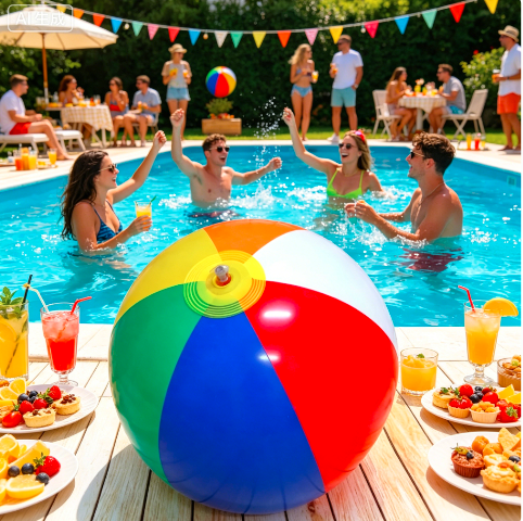 Colorful Inflatable Beach Ball - Party Games Summer 评论和价格
