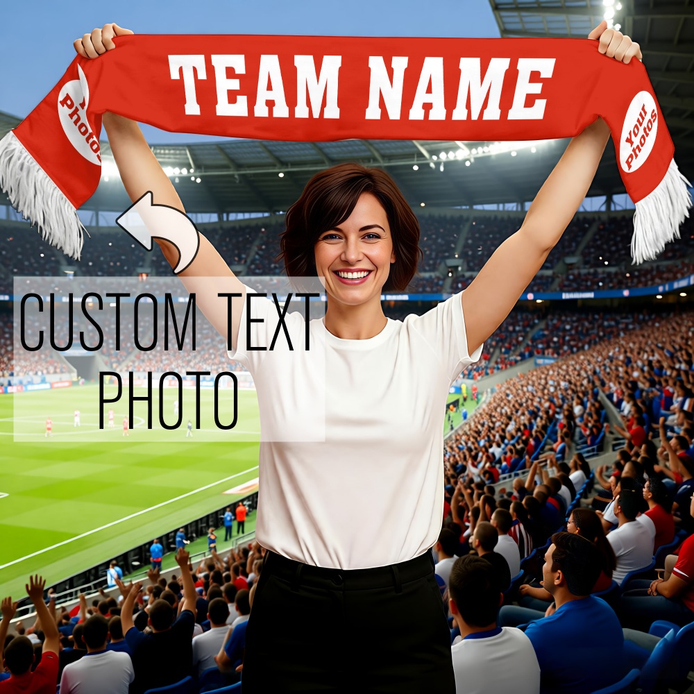 1pc Custom Team Fan Scarf - Pe - Party Games Gender Reveal 评论和价格
