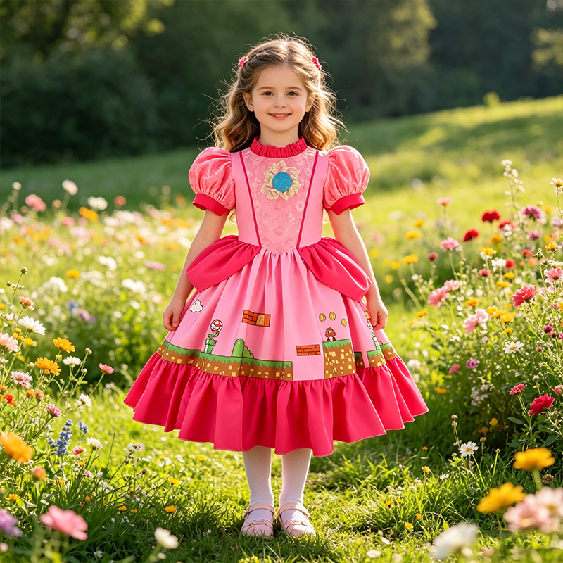 Princess Peach Costume Dress w - Party Games Summer 评论和价格