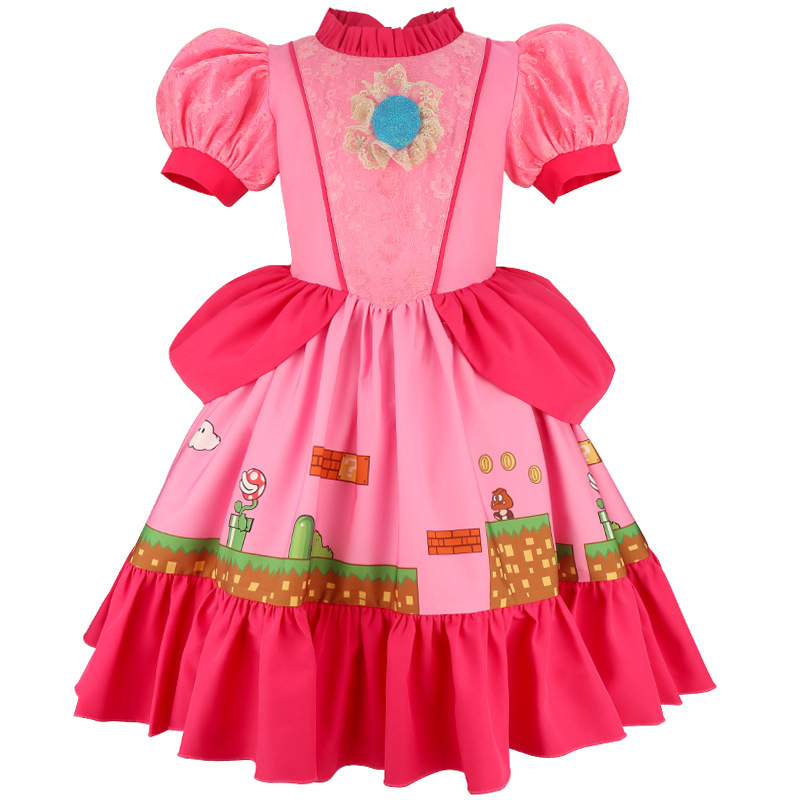 Princess Peach Costume Dress w - Party Games Summer 评论和价格