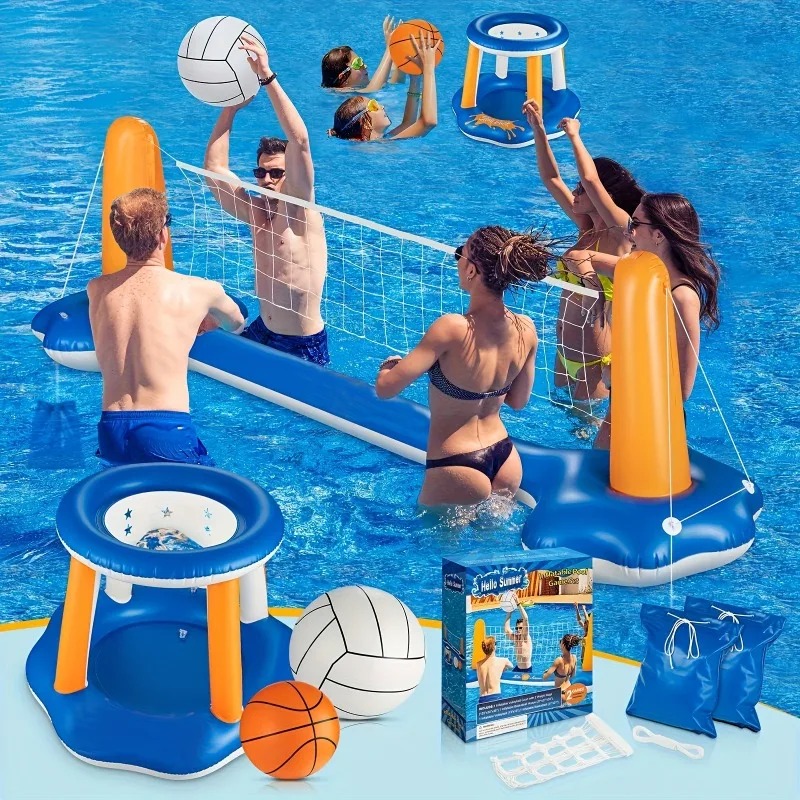 Large Inflatable Pool Raft Set - Party Games Summer 评论和价格