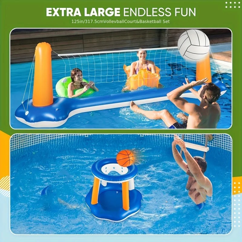 Large Inflatable Pool Raft Set - Party Games Summer 评论和价格