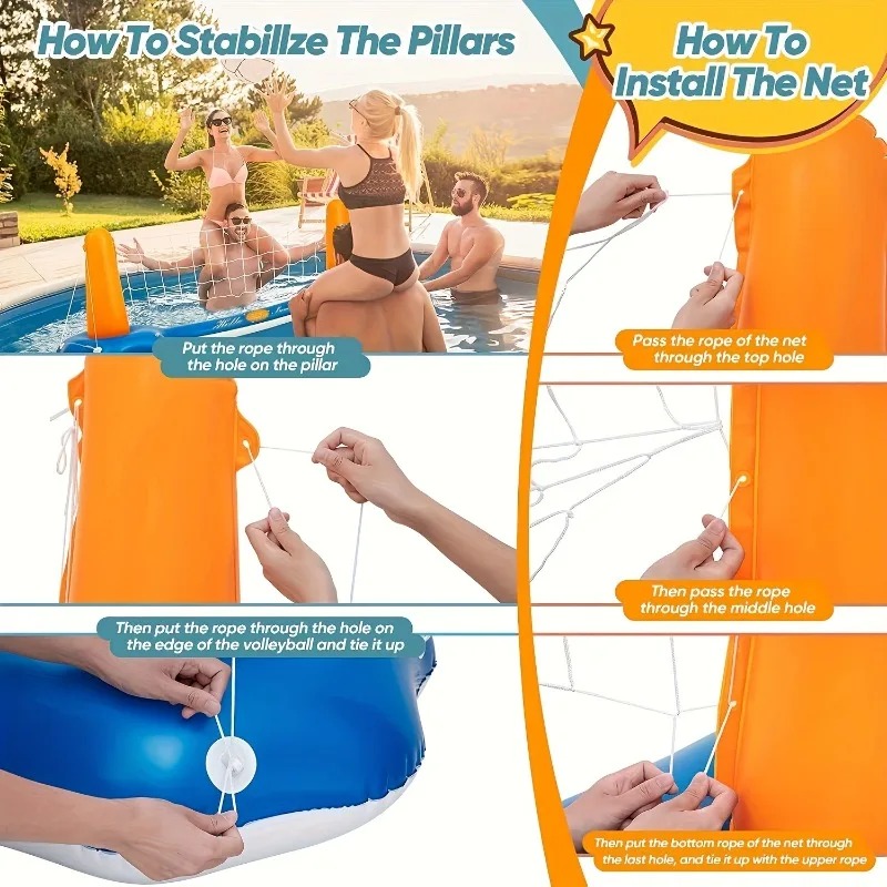 Large Inflatable Pool Raft Set - Party Games Summer 评论和价格