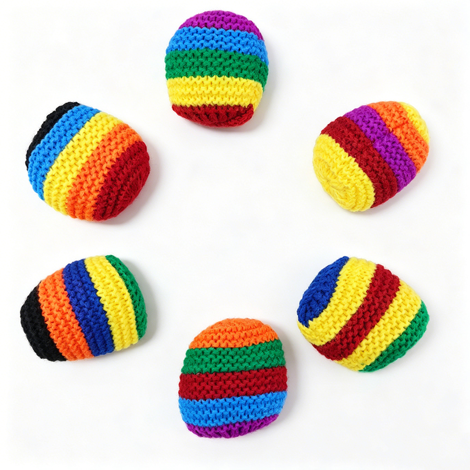 Hacky Sack Rainbow Striped Han - Party Games Group 评论和价格