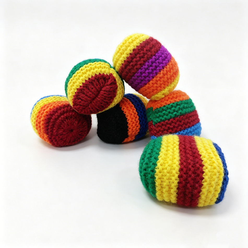 Hacky Sack Rainbow Striped Han - Party Games Group 评论和价格