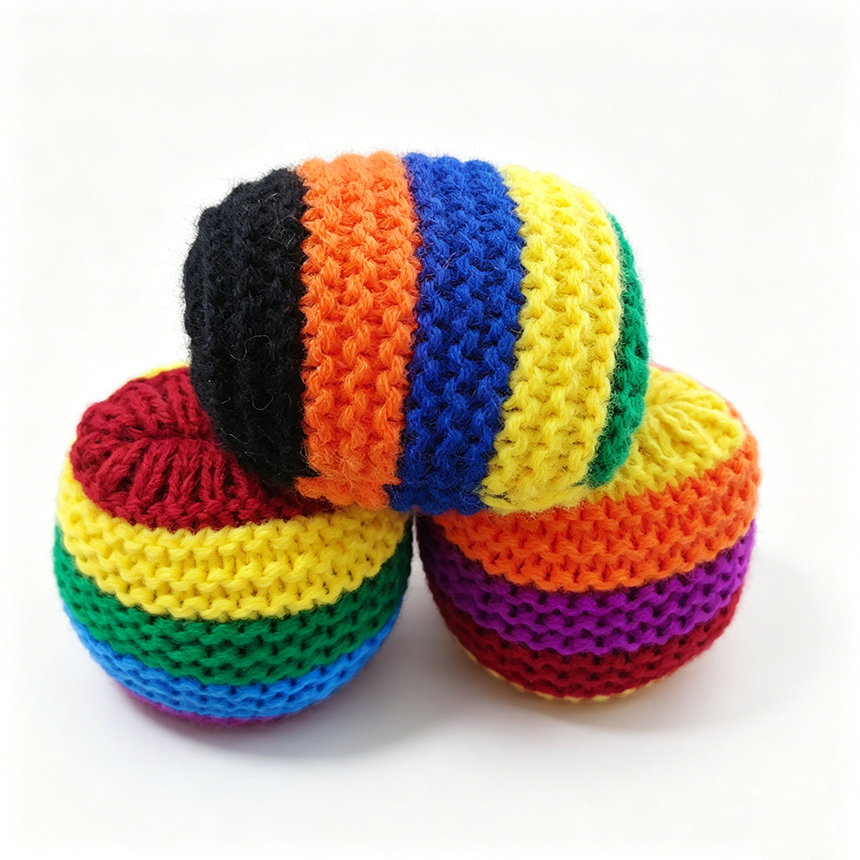 Hacky Sack Rainbow Striped Han - Party Games Group 评论和价格