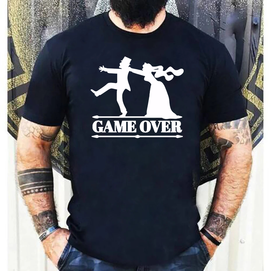 Game Over Tees Men Bride Tops  - Party Games Bachelorette 评论和价格