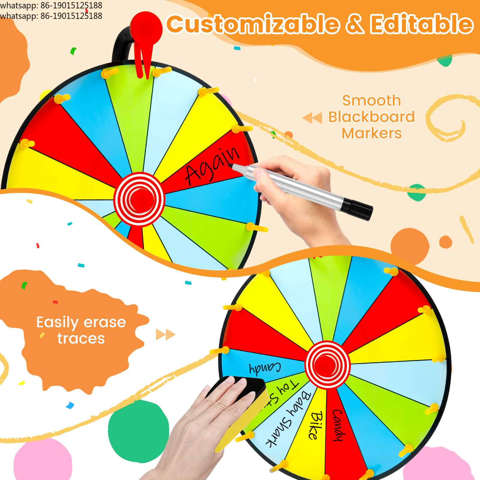 Prize Wheel Game Spinner DIY P - Party Games Spin The Wheel 评论和价格