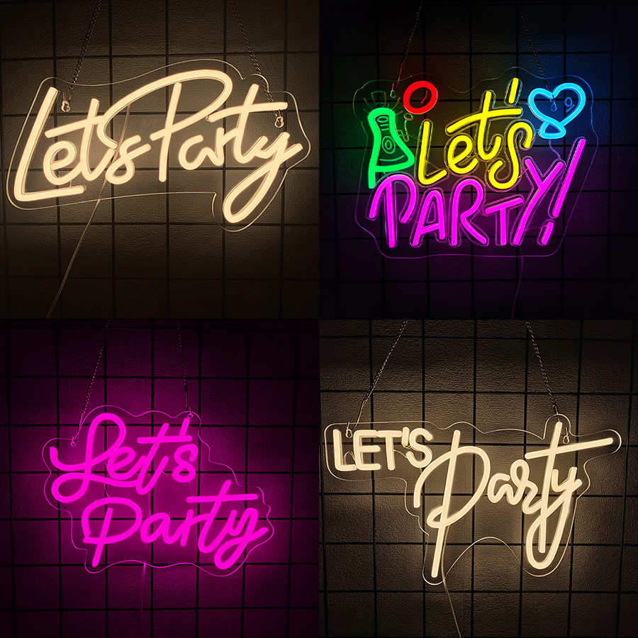 Let'S Party Series Neon Sign F - Party Games Bachelorette 评论和价格