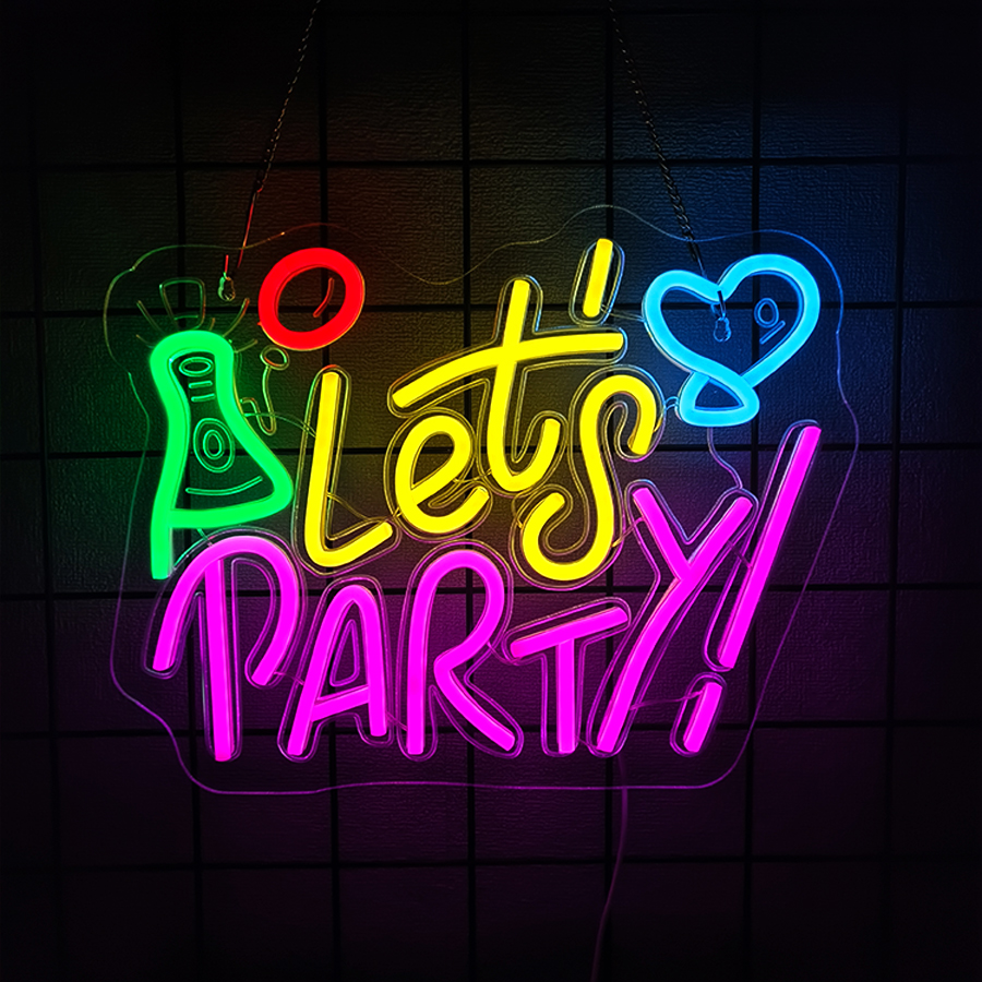 Let'S Party Series Neon Sign F - Party Games Bachelorette 评论和价格