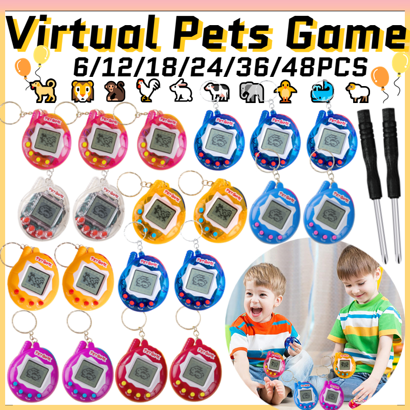 6-48PCS Virtual Pet Keychain D - Party Games Gender Reveal 评论和价格