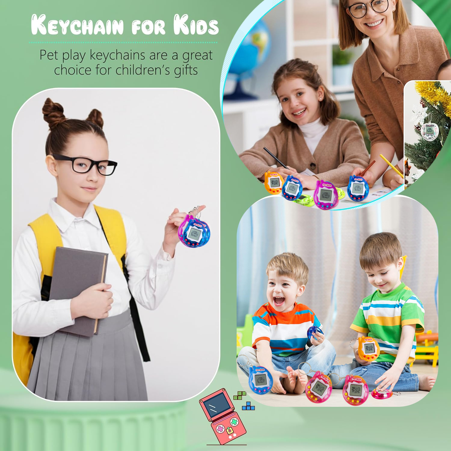 6-48PCS Virtual Pet Keychain D - Party Games Gender Reveal 评论和价格