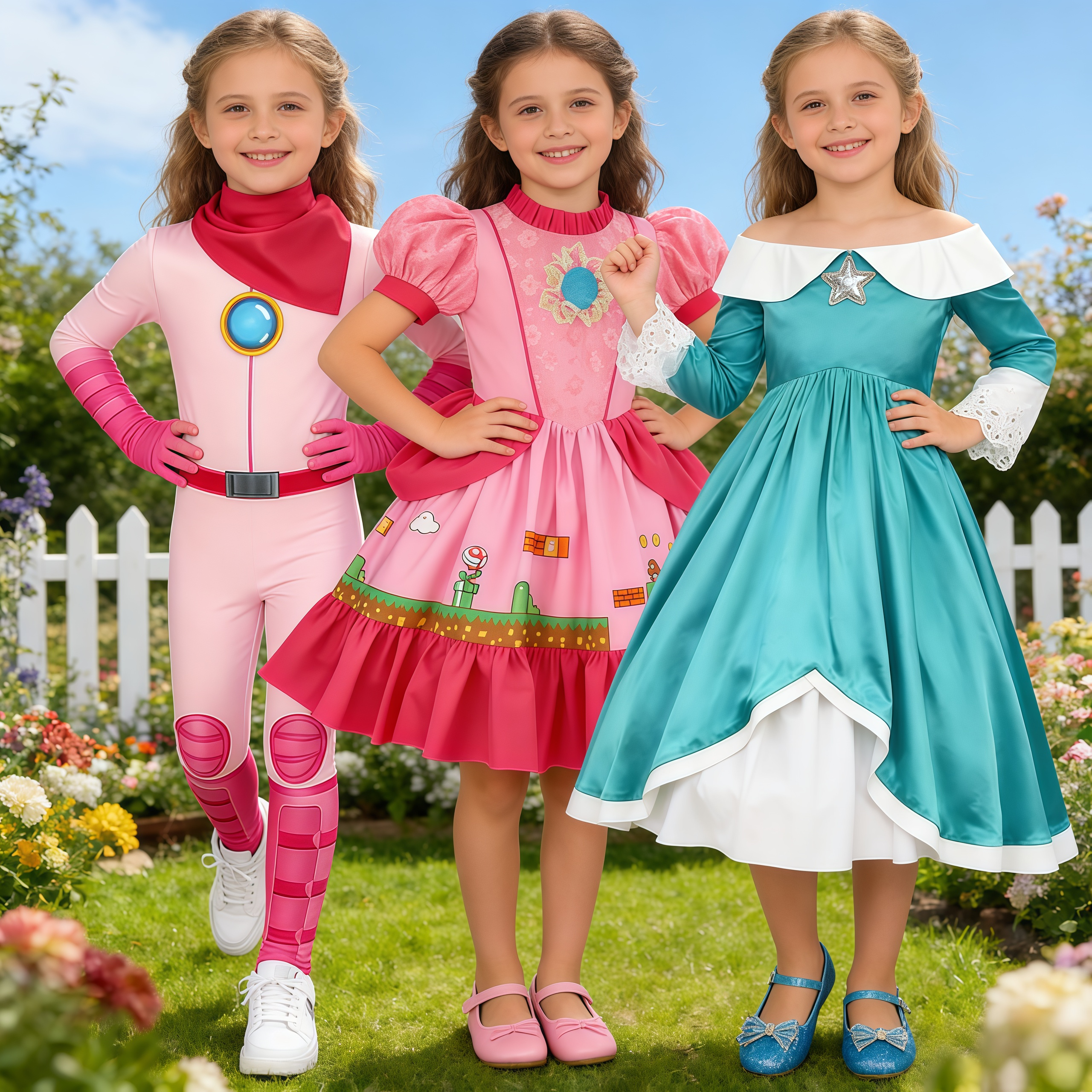 Girls Peach Princess Jumpsuit  - Party Games Group 评论和价格