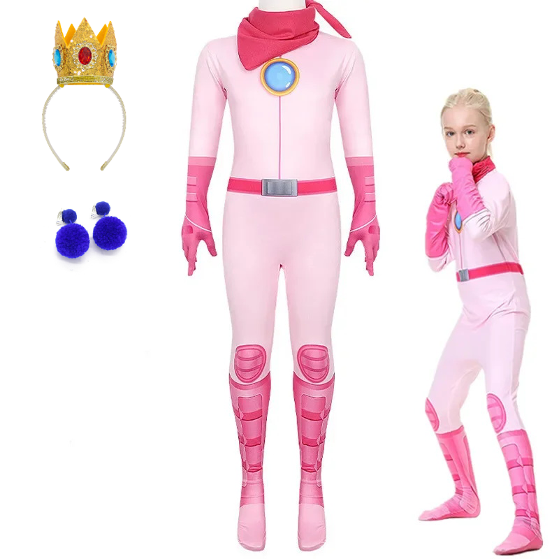 Girls Peach Princess Jumpsuit  - Party Games Group 评论和价格