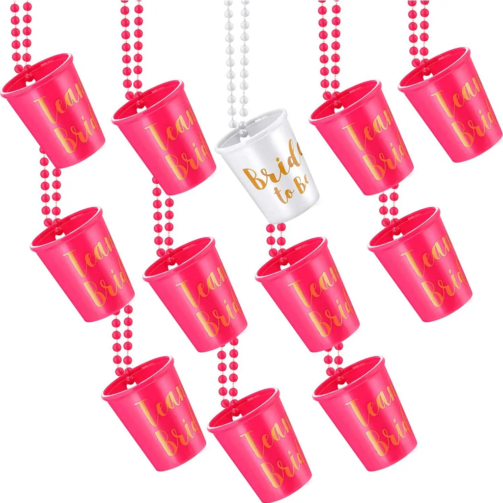 12pcs Team Bride Shot Glass Ne - Party Games Bachelorette 评论和价格