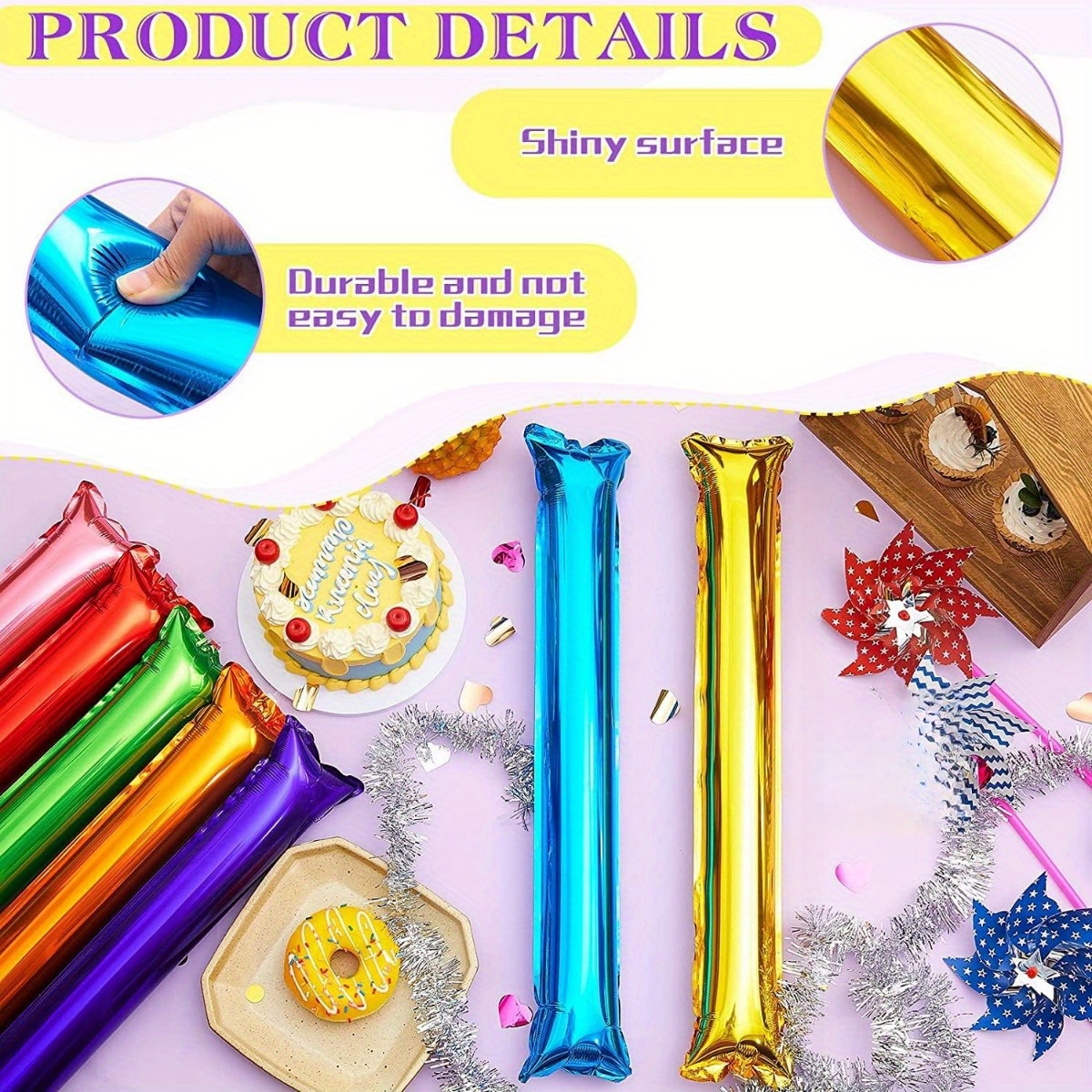 10/30pc Aluminum Film Inflatab - Party Games Gender Reveal 评论和价格